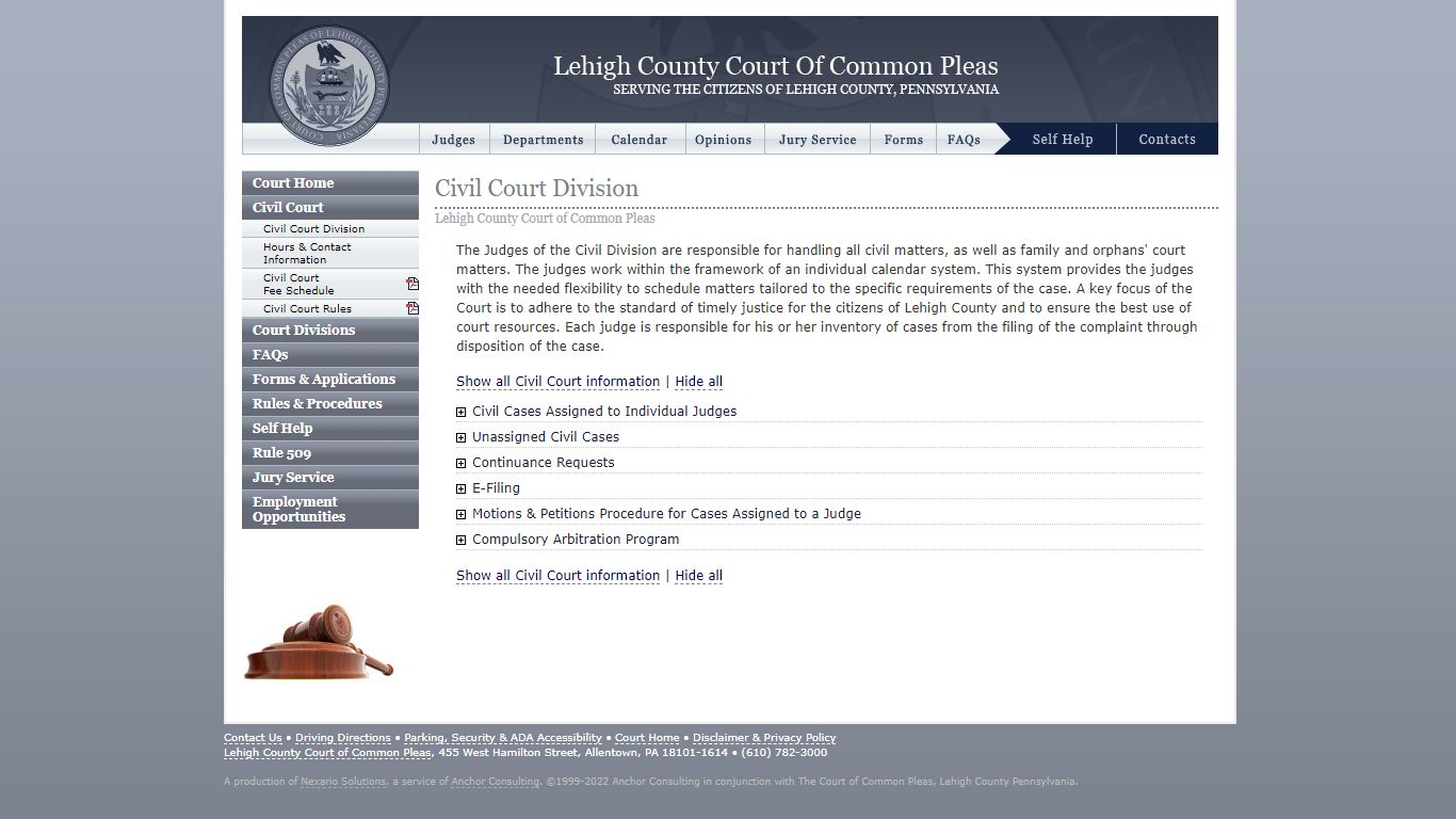 Civil Court Division :: Lehigh County Court of Common Pleas