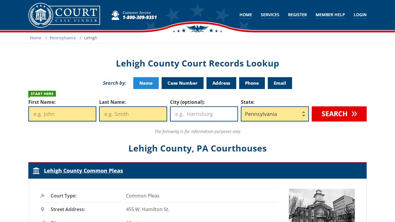 Lehigh County Court Records | PA Case Lookup